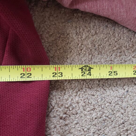 Nike Therma-Fit Center Check Size Large Mens Zip Pockets Maroon Hoodie Swoosh - Picture 5 of 5